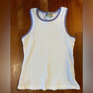 Anthropologie Saturday Sunday white ribbed tank top